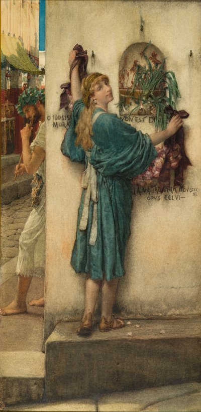 El altar de la calle, 1883 de Lawrence Alma Tadema